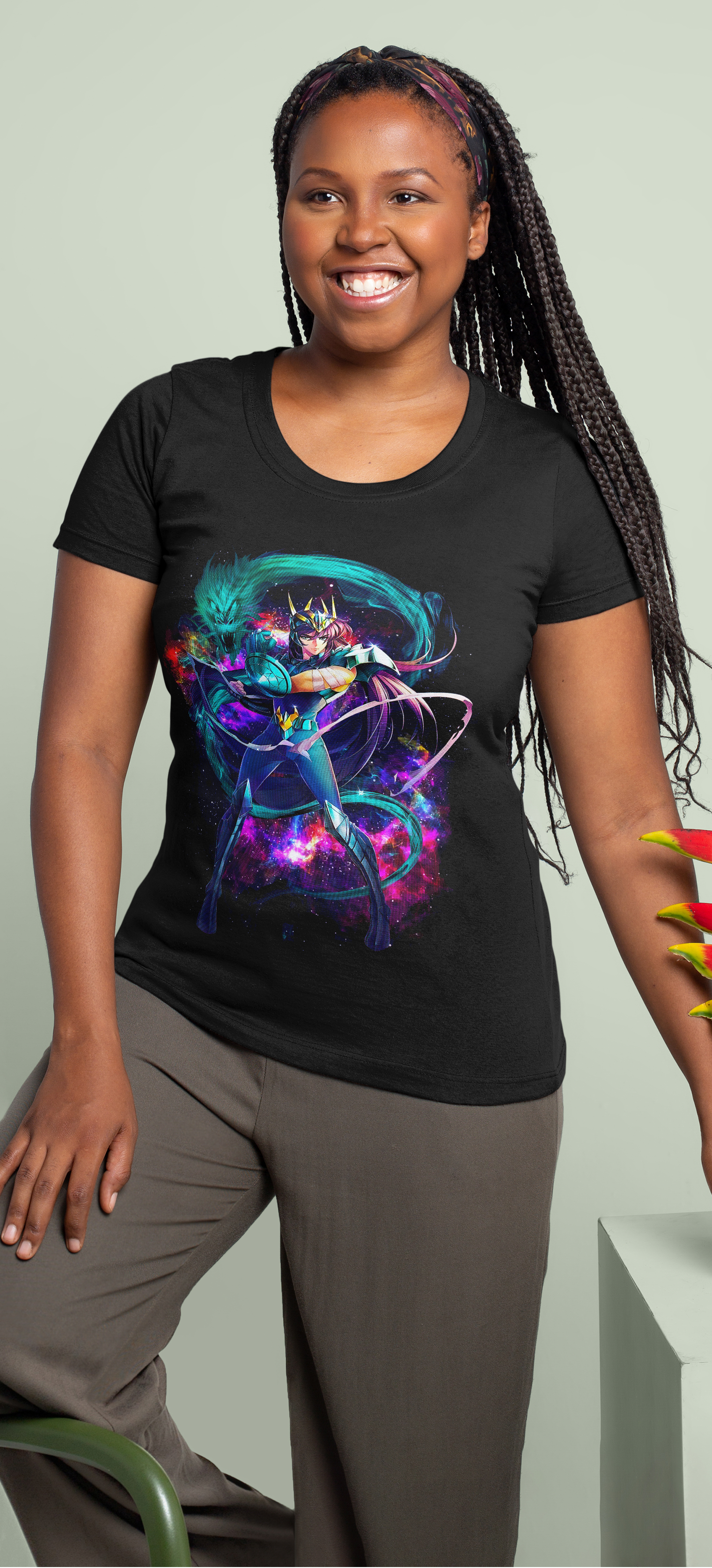 Cosmic Sorceress – Galactic Fantasy Art T-Shirt