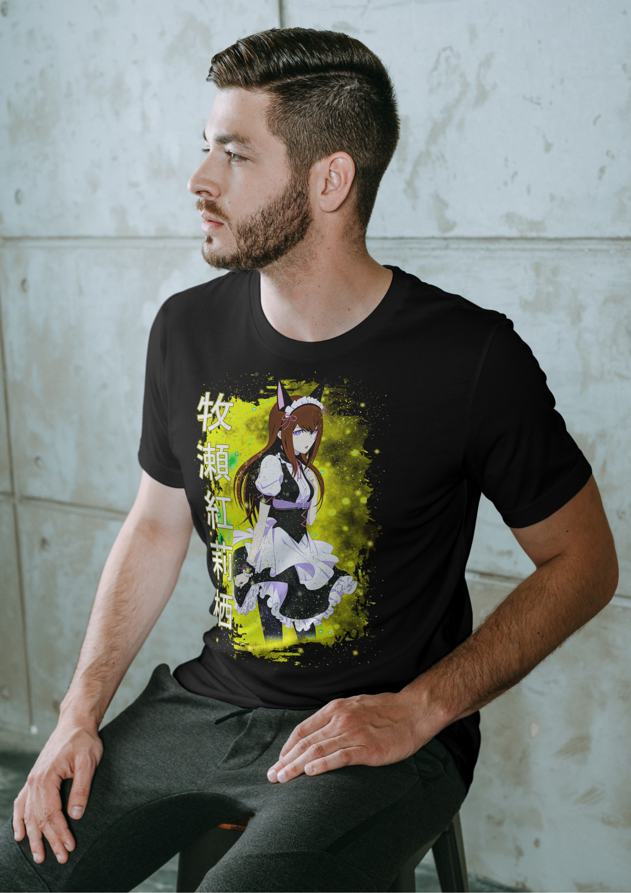 Kurisu Makise – Vibrant Splash Art T-Shirt
