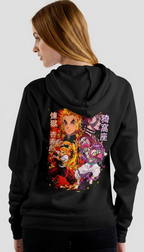 Rengoku vs Akaza – Flames & Fury Hoodie