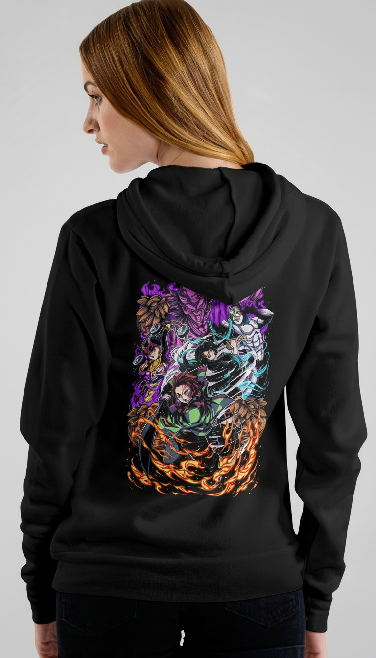 Tanjiro’s Inferno Clash – Demon Slayer Hoodie