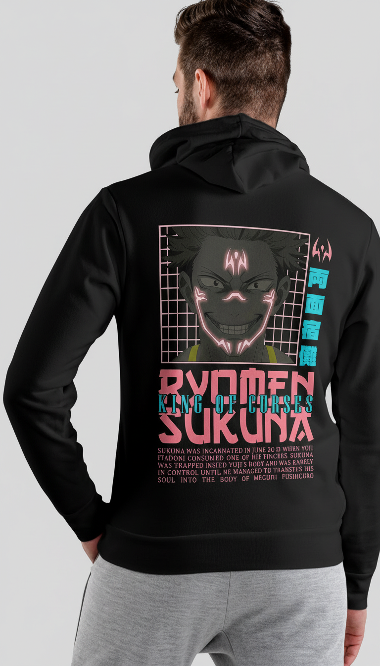Ryomen Sukuna – King of Curses Neon Hoodie