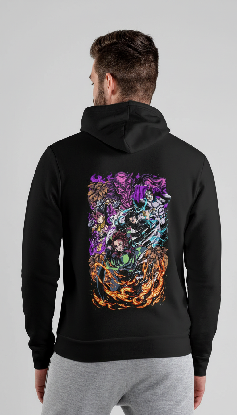 Tanjiro’s Inferno Clash – Demon Slayer Hoodie