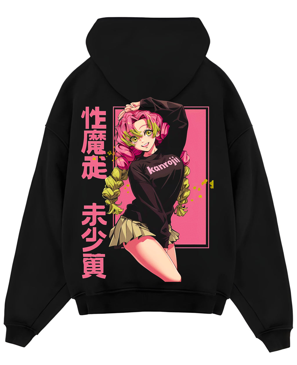 Black Oversized Hoodie Back Design