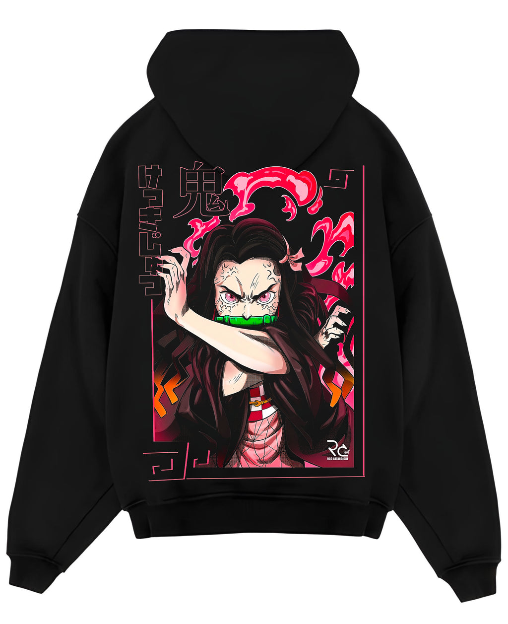 Black Oversized Hoodie Back Design