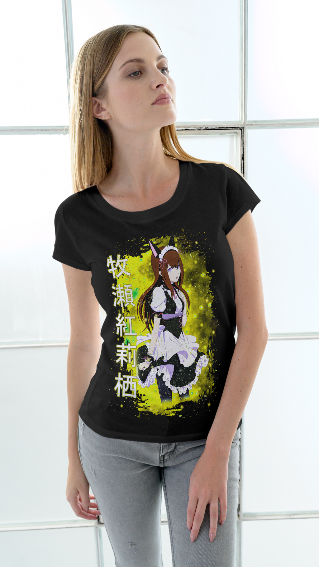 Kurisu Makise – Vibrant Splash Art T-Shirt